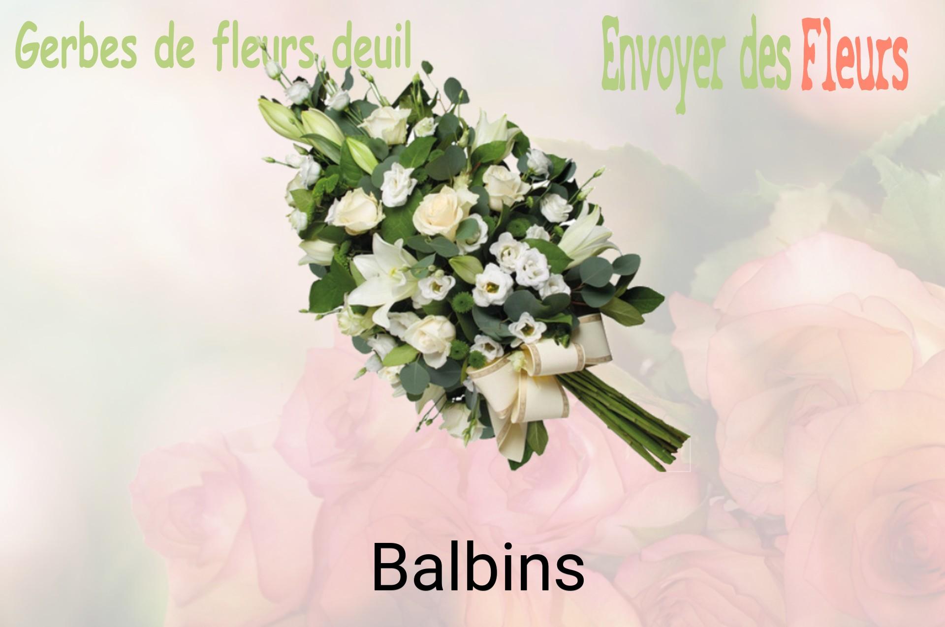 Gerbe de fleurs de deuil livrée à Balbins